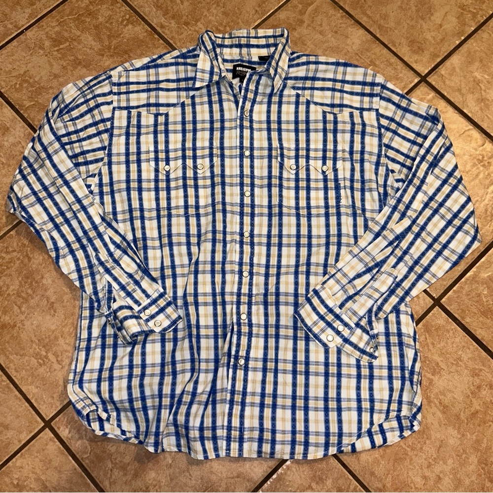 Plaid Resistol Rodeo Gear pearl snap